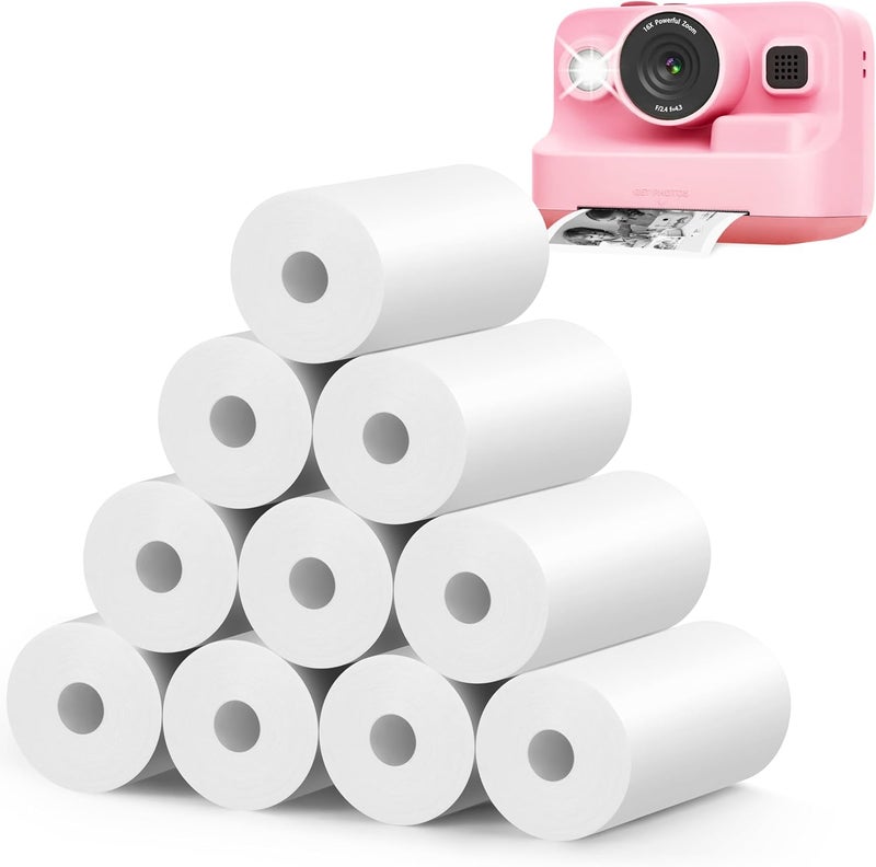 MIARALA 10 Rolls Instant Camera Refill Print Paper, Kidizoom HD Print Camera Paper Refill for Most Kids Instant Camera - Image 1